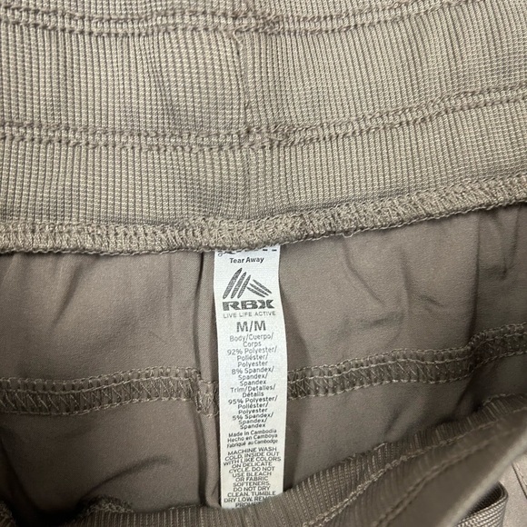 RBX Gray Track Pants Relaxed Fit Joggers/Capris - Picture 3 of 3